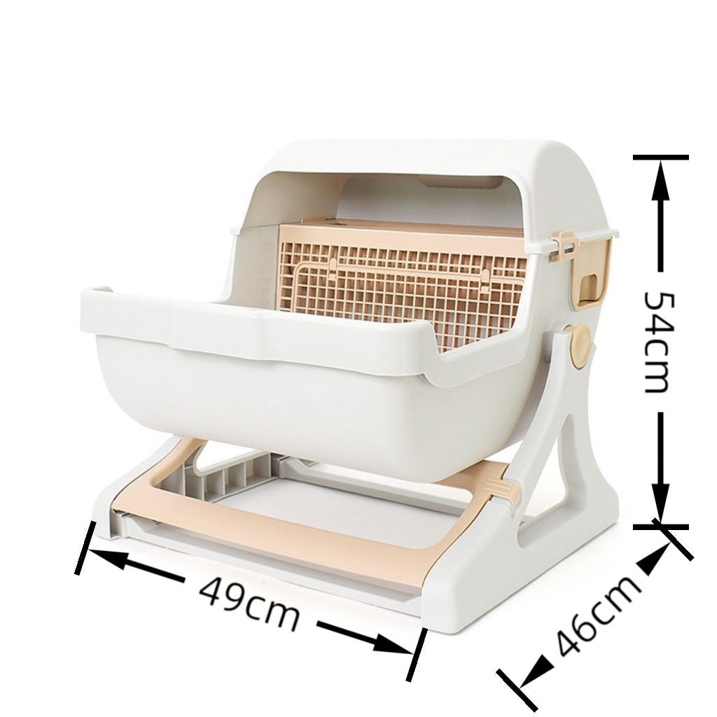 Hassle free cat toilet